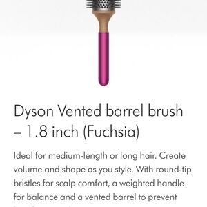 Dyson Barrel Brush with Pink Handle